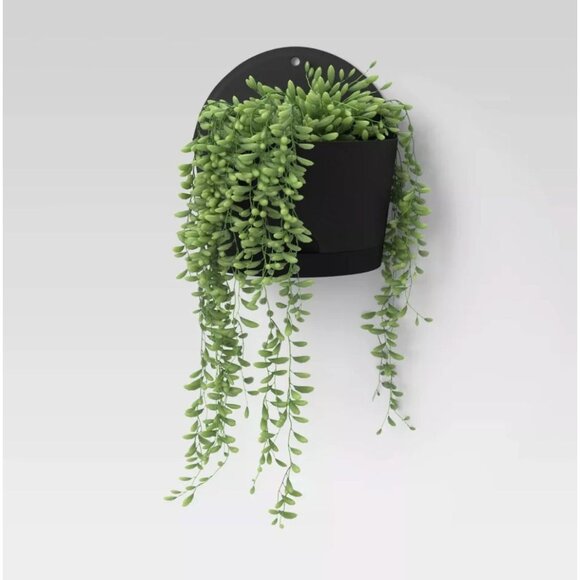 ROOM ESSENTIALS 2pc Self-Watering Wall Half-Circle Indoor Outdoor Planter Pots 8 - Picture 2 of 5